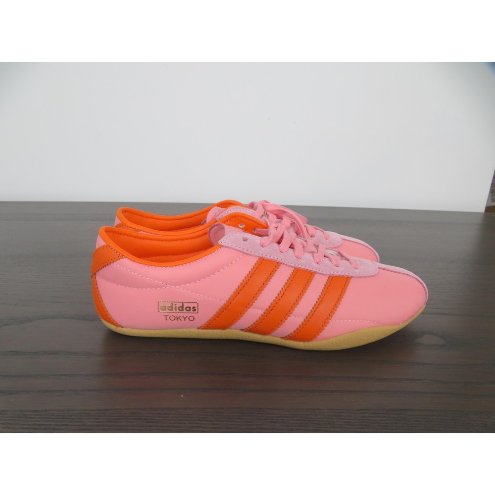 Adidas Tokyo Shoes Womens 8 Pink Orange Originals Low Top Sneakers JI3297
